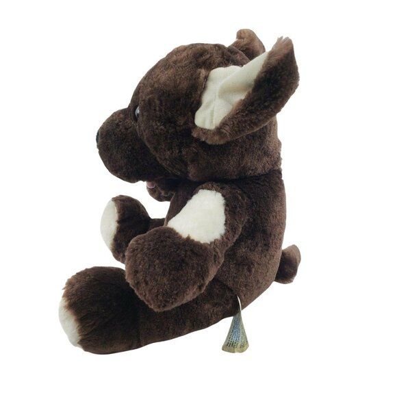 Build a Bear Dog Plush Puppy Brown Light Eye Spot Tongue Stuffed Animal BAB - Picture 3 of 7